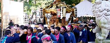 拝殿前の参道から。'15.10.12.