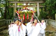 南参道の鳥居を潜り崖下へ。09.04.12.