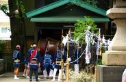 先導大太鼓は何故か田無神社まで。09.07.12.