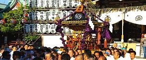 境内での神輿揉み。09.09.20.