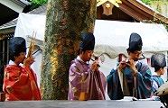 珍しい雅楽での国歌演奏。'10.07.25.