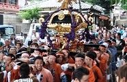 西台自治会による担出し。'10.08.08.