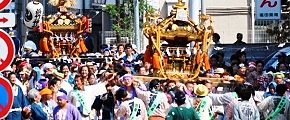 糀谷南交差点を目指す西仲と濱竹。'10.09.05.