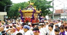 見事に足並み揃った東桜木町会。08.08.24.