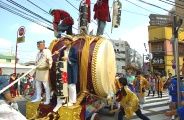 大太鼓講中の二本撥は珍しい。08.09.14.