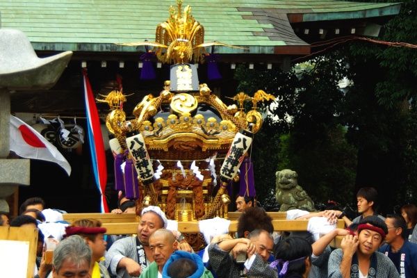 小足立八幡神社宮出し。08.10.19.