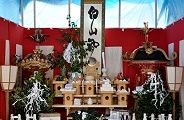 古式神輿披露する萩五。'11.09.07.