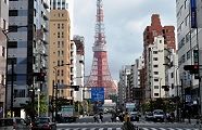 前方は霞む東京タワー。'11.09.11.