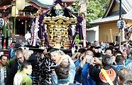 宮神輿の宮出し。'11.10.10.