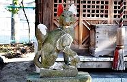 頭部補修された白狐。'12.04.08.