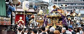 上長淵と河辺神輿の競り合い。'12.04.15.
