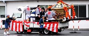 休息中に午後の発進地にトラック転送。'12.09.02.