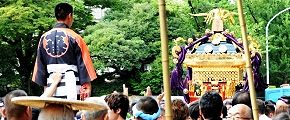 高揚する担ぎ手に木が入る。'12.09.16.