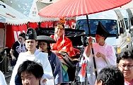 人力車の巫女。'12.09.09.