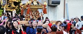 女神輿は全てが女性。'12.10.21.