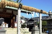 前日奉納された大注連縄。'12.10.21.