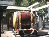 北側鳥居に鎮座の大太鼓。07.10.07.