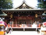 神楽殿での用賀囃子。07.10.07.