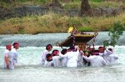 神輿揉みながらの水中渡御です。08.04.13.