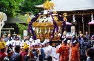 境内で宮出しの魂振りを繰り返す。08.04.29.