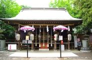 7時20分人影ない静寂の中の神明宮社殿。08.04.29.