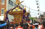 築地市場水神社に渡御のご挨拶。08.06.07.