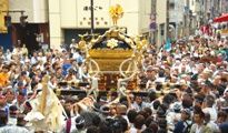 七軒町町会が担ぐ千貫神輿の本社神輿渡御。08.06.08.