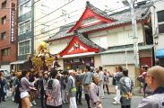 江戸元禄の銭湯へ蔵前中央が近つく。08.06.08.