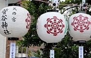 神紋の輪宝提灯。'12.07.01.