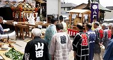 当番町の宝町会館の神事。'13.07.14.