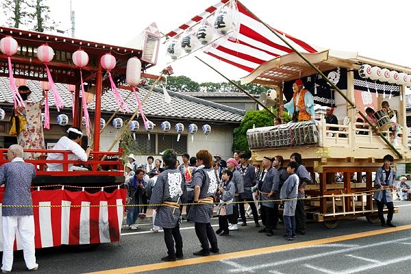 渕頭町のお囃子山車。'13.07.14.