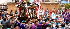 境内一周の神輿揉み。'14.04.29.
