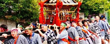 寄り掛かり渡御。'14.06.21.
