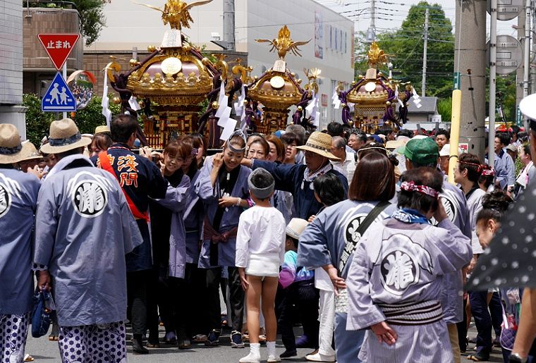 三基揃って連合渡御。'14.07.06.