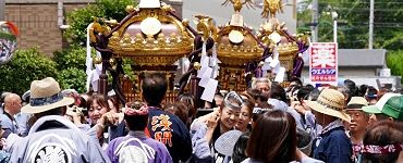 小休止後の連合渡御。'14.07.06.