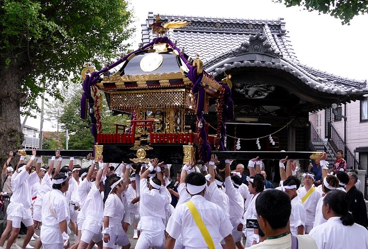 本行徳3丁目八幡神社境内で「さし」。'14.10.12.
