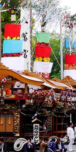 四基勢揃いの山車。'15.04.29.