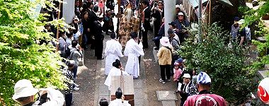 '先導の天狗は鳥居下へ。15.04.29.