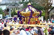 宮出しから激しい神輿揉み。'10.04.12.