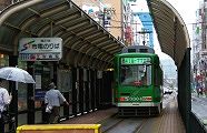 会場となる市電西4丁目停留場。'10.06.16.