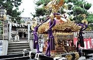 年番発御の道祖神社前。'11.08.20.