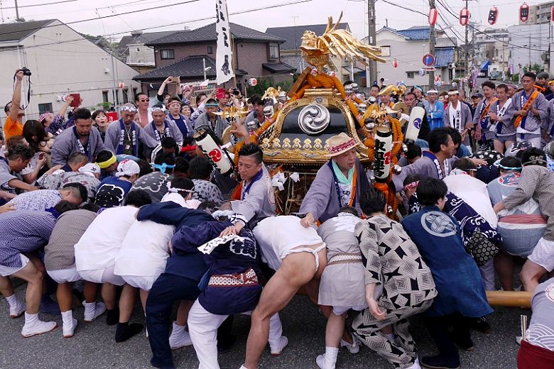 豊受神社(猫実)東組神輿の地すり'16.06.19.