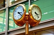 金色の鯱鉾に染まる時計塔。'11.04.10.